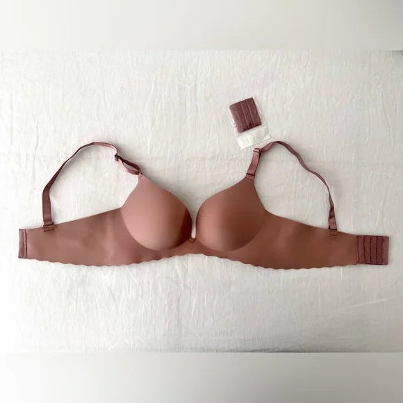 NWOT Women Push-Up Comfort NoWire Bra Seamless No Show Bra Seamless Bralette 34C - Picture 4 of 9